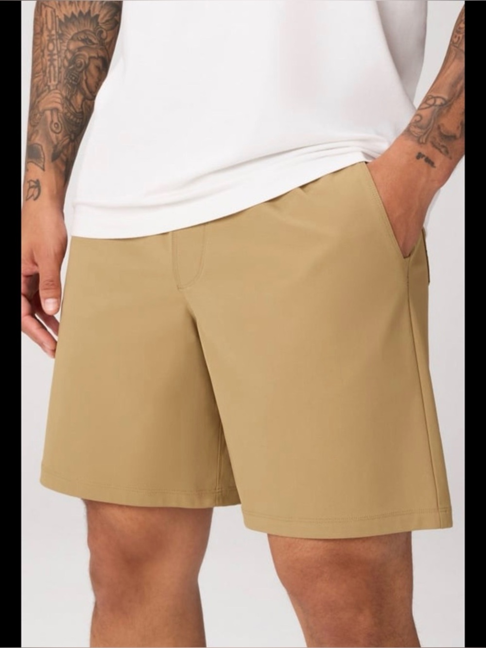 Fabletics Men's Khaki-Tan Performance Shorts